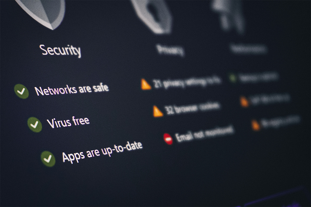 Security and privacy dashboard.